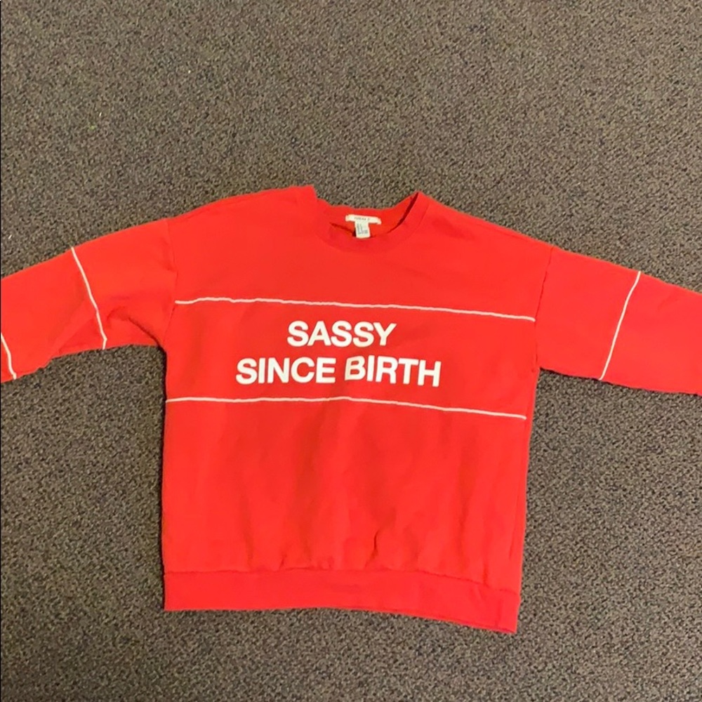Red sweatshirt